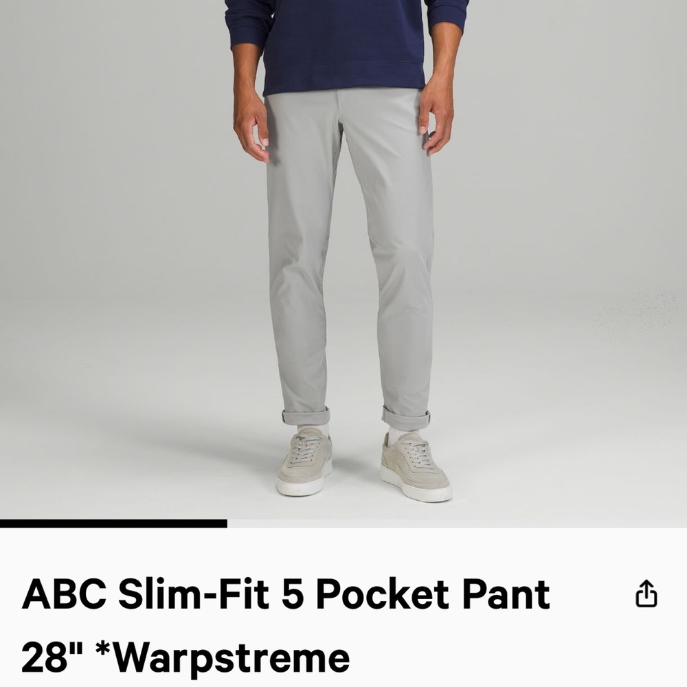 Lululemon slim fit pant.  In excellent condition.